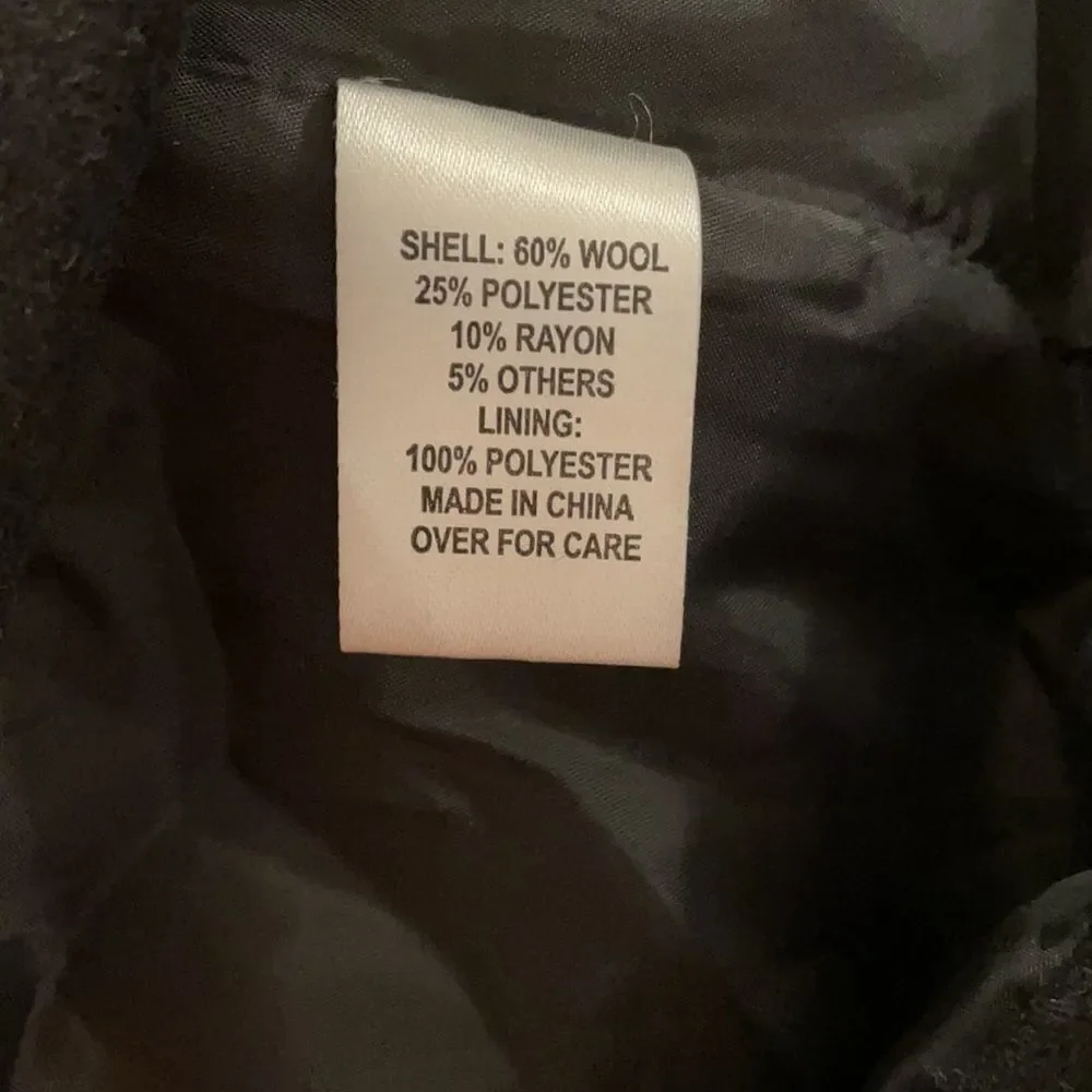 Marvin Richards Pea Coat Black Women’s Small worn a couple times great condition - Picture 8 of 8